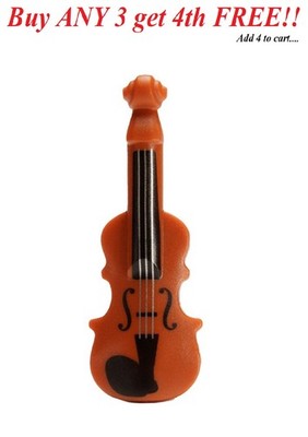  NEW LEGO Dark Orange  Musical Instrument, Violin w/ Silver Strings & Chin Rest