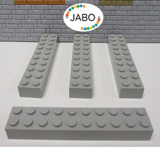 (E3/2) LEGO 4x 3006 Stein Baustein 2x10 alt hellgrau 10030 6766 6763 10019 6957