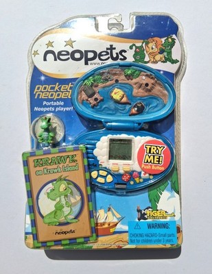 Neopets 2002 Tiger Electronics Pocket Pet Krawk Island Virtual pet NEW SEALED