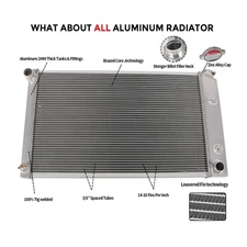 3 Row Aluminum Radiator For 1970-81 Pontiac Firebird Trans Am Esprit Formula V8