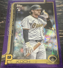 Topps 2025 Update Series Grant Koch Rookie Card #US28 Pirates Purple /250