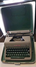 Vintage Royal Typewriter Aristocrat Green Grey + Hard Case  1950s thumbnail