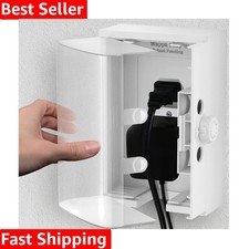 Clear Outlet Cover Box Patented Double Lock for Much Better Toddler Proofin...