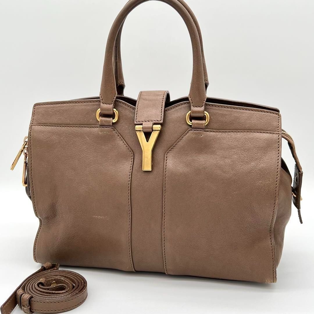 Borsa a mano Yves Saint Laurent Cabas Chyc in pelle 2 vie marrone usata
