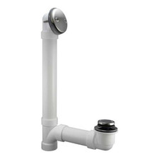 Dearborn Touch-Toe Tub Drain Kit 1-1/2 in PVC Pipe, Brushed Nickel