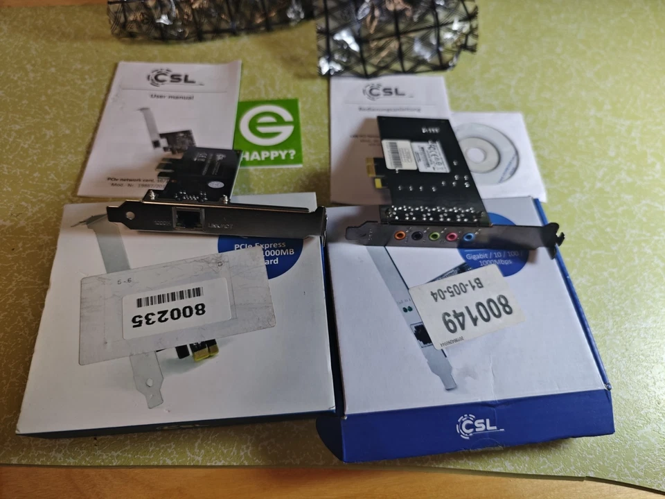 PCI Network Soundkarte + PCIe Express Network Card