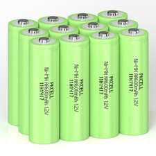 12Pack AA Rechargeable Battery Ni-MH 600mAh 1.2V Solar Light Batteries US 1.08 per gallon