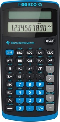 Texas Instruments TI-30 ECO RS Taschenrechner, Einzeiliges 10-stelliges Display