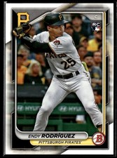 2024 Bowman Green Pattern Base Endy Rodriguez RC Pittsburgh Pirates #68