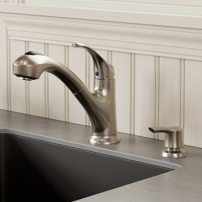 Pfister Shelton 1-Handle Pull-Out Kitchen Faucet Stainless Steel F-WKP-700S