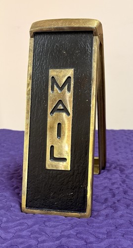 Heavy 1900's Era Solid Brass Vertical Mount Mail Slot.