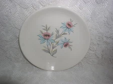 Qty.4 Salad Dessert Plate Steubenville Pottery Fairlane Pink Blue Flower