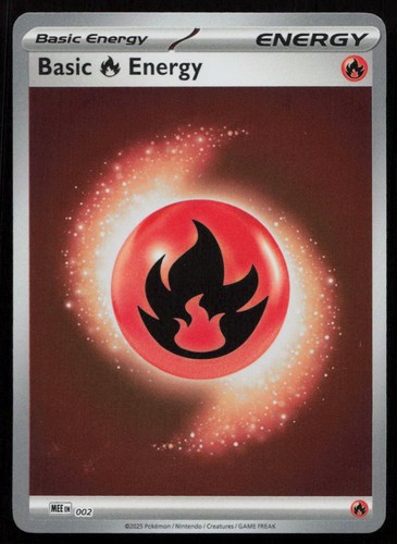 Basic Fire Energy Reverse Holofoil 2 MEE: Mega Evolution Energies Pokemon C NM