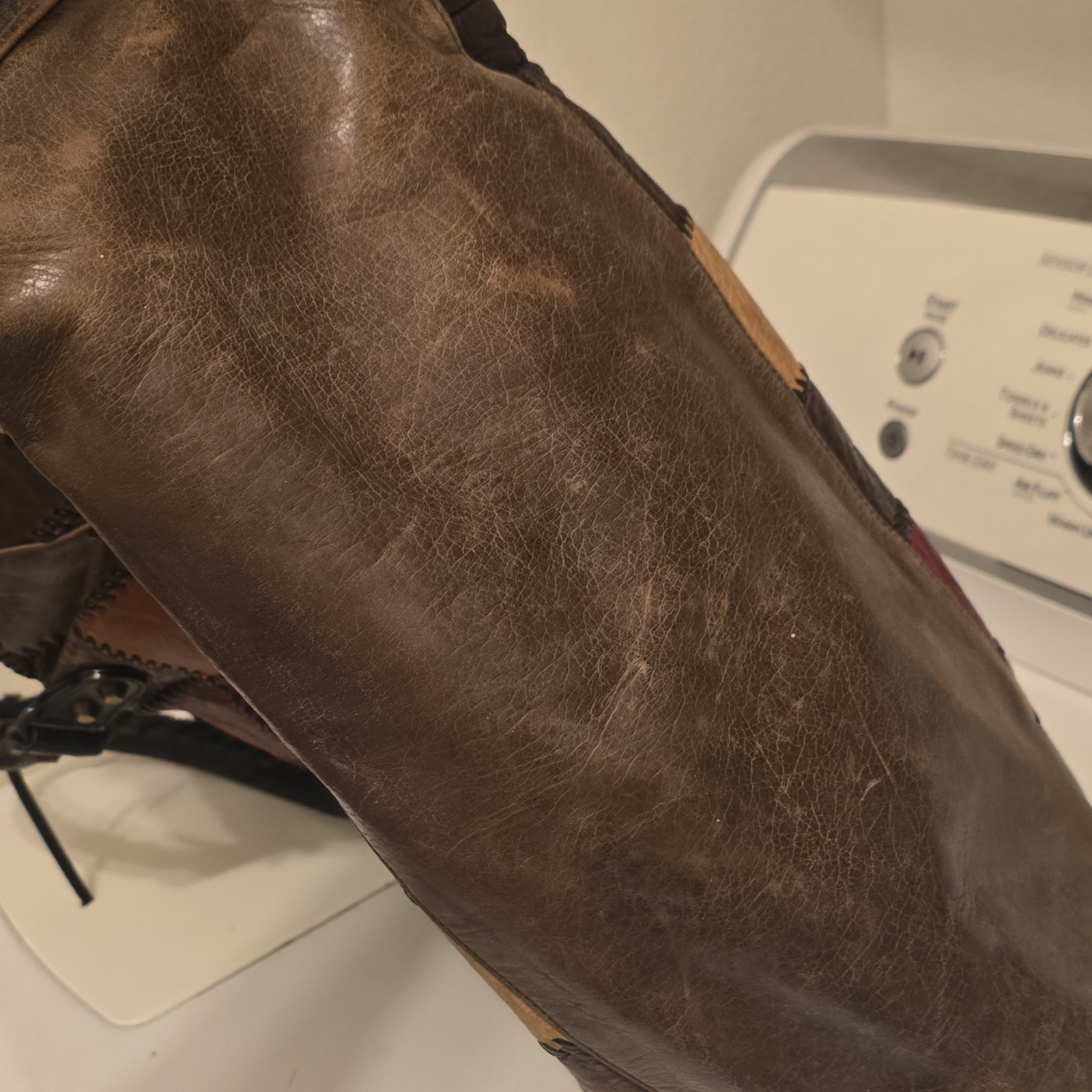 Balenciaga Multicolor Patchwork Studded Distresse… - image 6