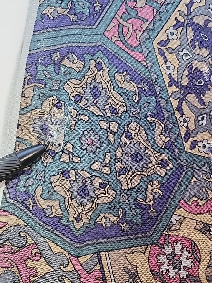 Mosiac Tiles Geometric Shapes Paisley Rayon Flowy Soft Fabric 44"w X 2.8yds - Image 4 of 4