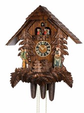 Cuckoo Clock Black Forest House with Clock Bearer and Black .. HO 86208-5Tnu NEW