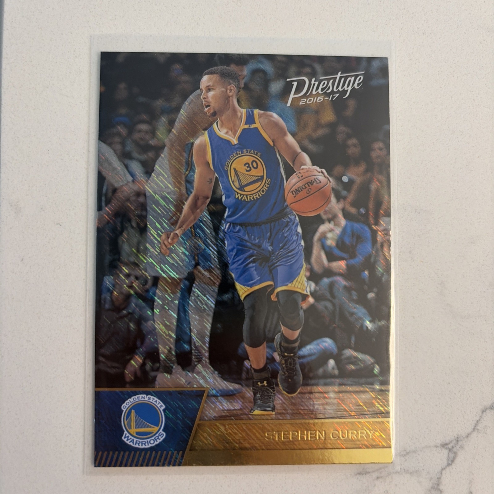 Stephen Curry #7 - 2016-17 Panini Prestige Rain Parallel (Rare sp) Golden State