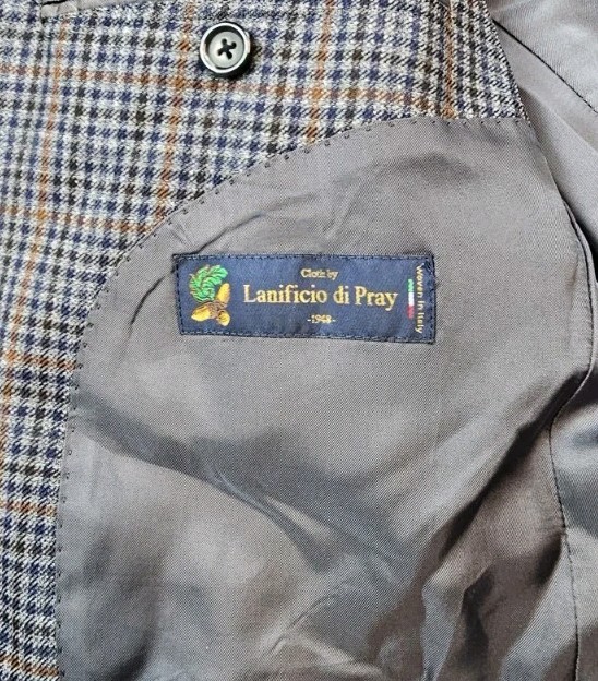 Brooks Brothers 1818 Madison Lanificio Di Pray Wool Windowpane Blazer Mens 43R thumbnail 4