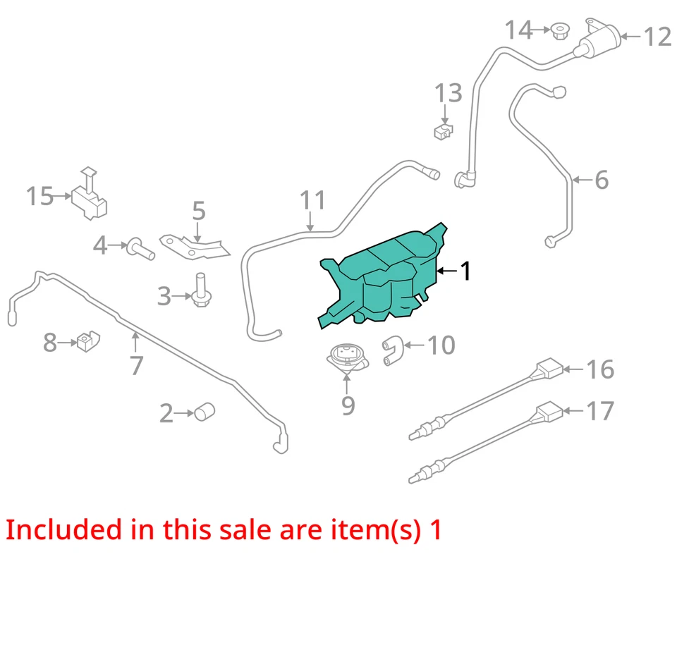 Audi Q5 2015 bote de carbón de vapor de combustible RGHC9 Foto 3 de 4