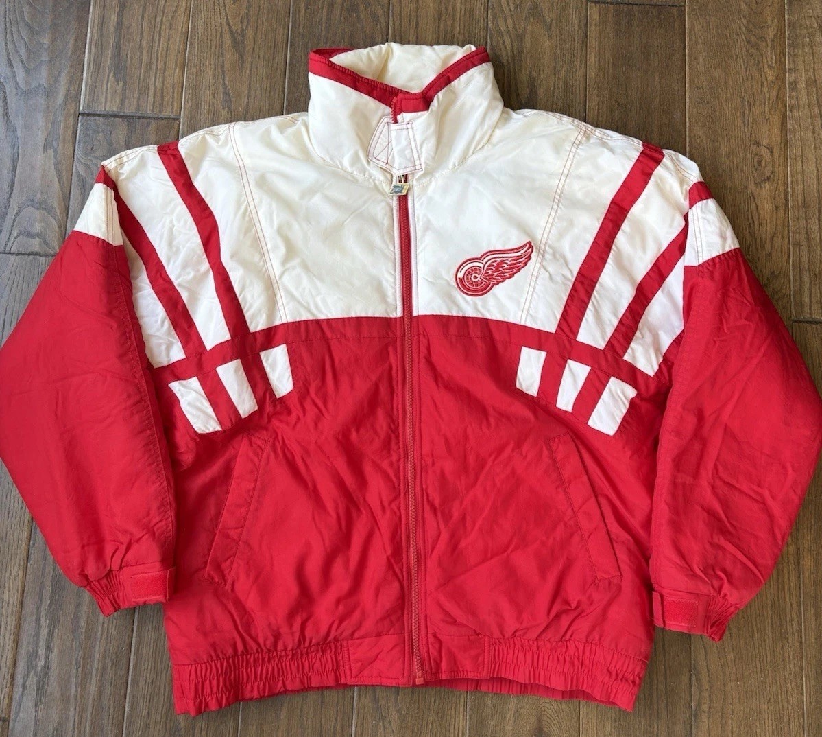 Vintage 90's Turbo Zone NHL Detroit Red Wings  Puffer Jacket Men's  XL