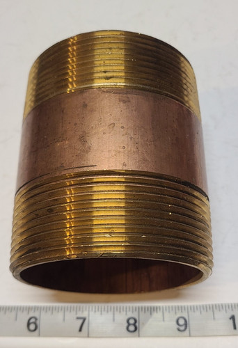 New 3" x 4" Long- Brass NPT Pipe Nipple