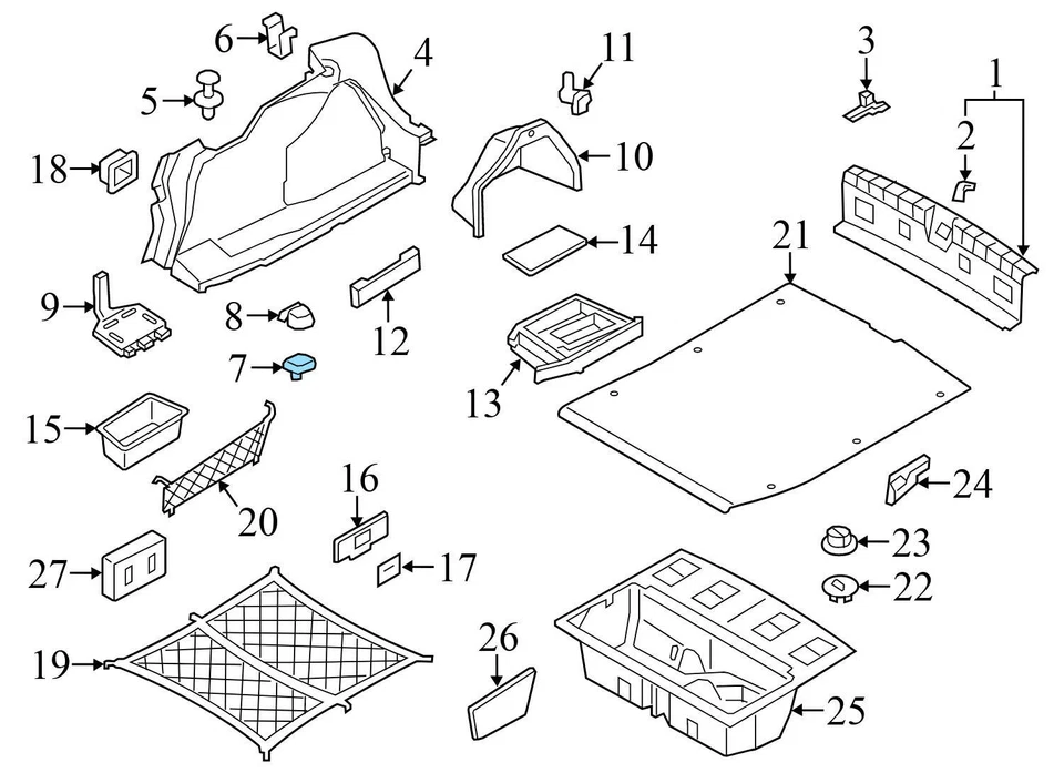BMW I3 2014-2021 - maletero amarre / sujetador 7271174 Foto 4 de 4
