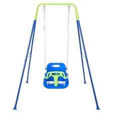 Toddler Swing with Foldable Metal Stand for Toddlers Aged 1 10 Years, 3-in-1 ...