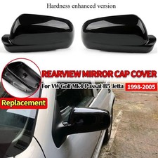 For Vw Golf Mk4 Passat B5 Jetta 98-05 Gloss Black Replacement Mirror Cover Caps For Vw Golf Mk4 Passat B5 Jetta 98-05 Gloss Black Replacement Mirror Cover Caps