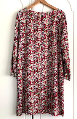 Ottod'Ame Floral Round Neck Shift Dress Size UK 12 With Seam Pockets