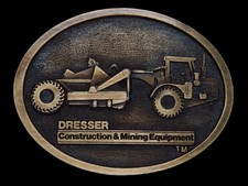 TG09151 NOS VINTAGE 1970s DRESSER CONSTRUCTION MINING EQUIPMENT BUCKLE