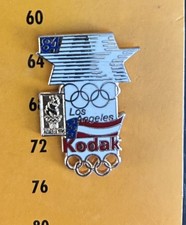 Historic Kodak Olympic Pins Los Angeles 1984 Atlanta 1996 Tokyo 1964 3 In Total