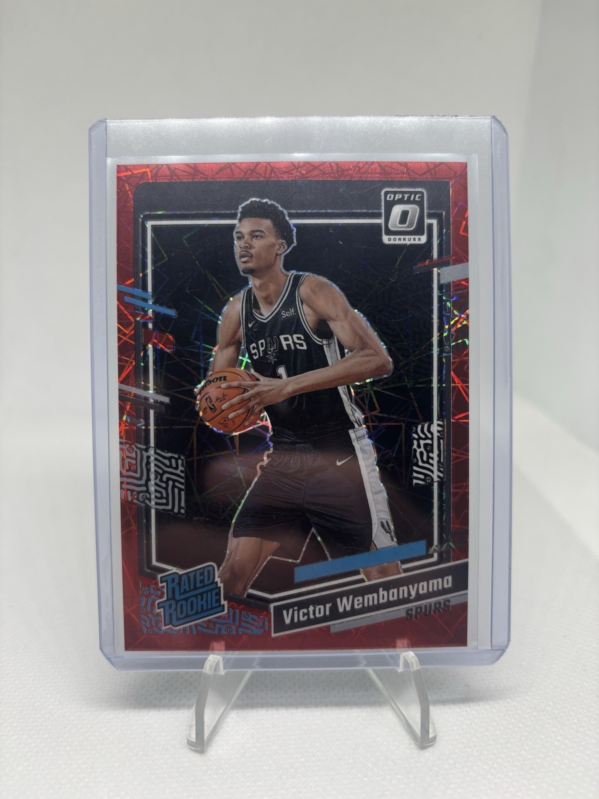 2023-24 Panini Optic VICTOR WEMBANYAMA Red Velocity Prizm /299 Rookie RC #225 SP