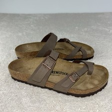 New Birkenstock Mayari Mocha Birkibuc Womens Casual Cork Leather Sandals 41-265