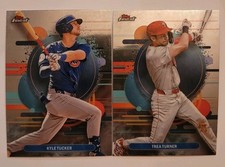 2025 Topps Finest 2 Card Uncommon Lot Trea Turner #196 & Kyle Tucker #148