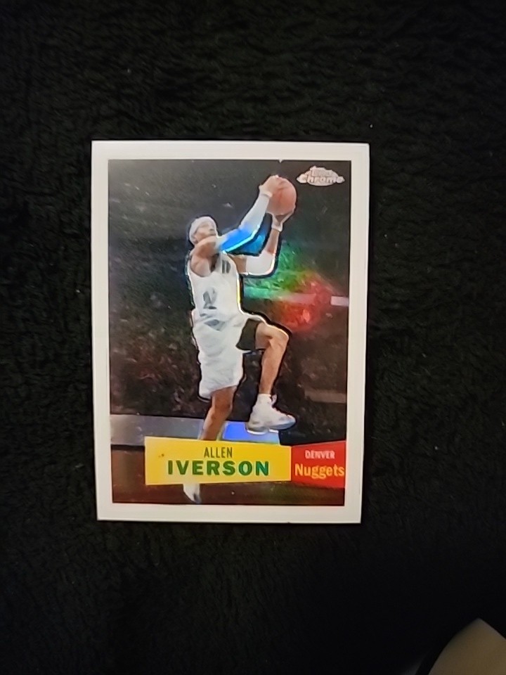 ￼ALLEN IVERSON 2007-08 Topps RARE CHROME 57-58 VARs White REFRACTOR /99