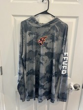 New Era Indiana Fever WNBA Gray Camo Hoodie Sweatshirt, Men's Size L