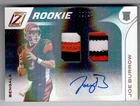 2020 Zenith Rookie Patch Autographs #81 Joe Burrow RC Auto /25 Dual 3 clr patchs