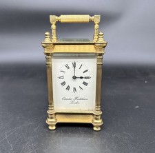 Charles Frodsham Vintage Handaufzug Kutschenuhr Messing - funktioniert *ohne Schlüssel*