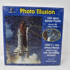 Photo Illusion Space Shuttle "Tiny Space Photos" 550 pc Jigsaw Puzzle 18" x 24"