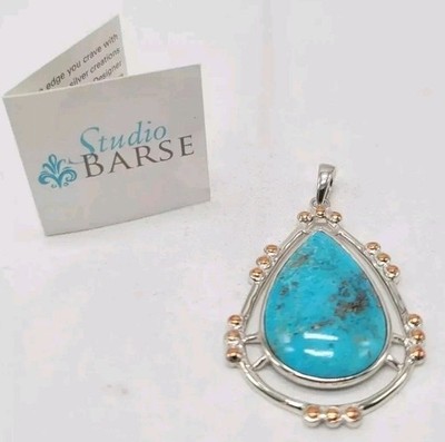 Studio Barse Türkis Anhänger 925 Sterling Silber Neu in Box HSN Schmuck 