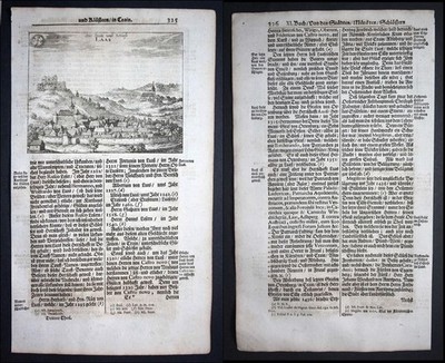 1689 Laas Loz Loska Dolina Slovenia Valvasor Copper Engraving