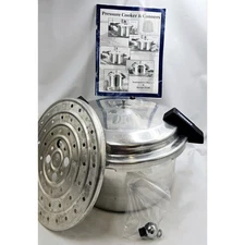 MIRRO 12 Qt Pressure Cooker & Canner with Jigger Rack Gasket and Instructions