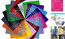 20pcs Paisley Bandanas Assorted Cowboy Bandanas Unisex Novelty Print Head
