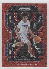 2021-22 Panini Prizm Fast Break Red Prizm 77/100 Jason Preston #327 2o0