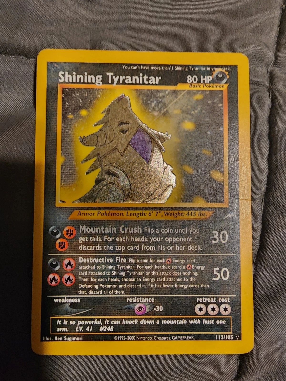 Shining Tyranitar 113/105 Neo Destiny Holo