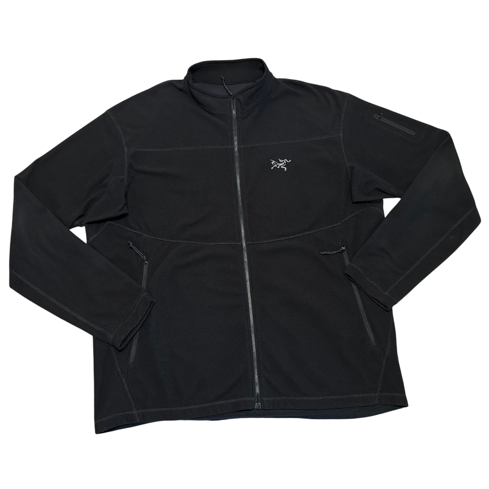 Arcteryx Delta LT Fleece Jacket Men XXL Polartec Thermal Layer Black *Embroidery