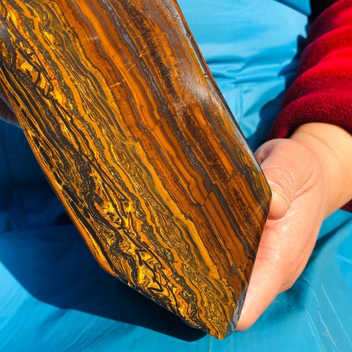12.25LB Natural tiger's-eye rough raw stone rock specimrn Madagascar polish 158 - Picture 3 of 14