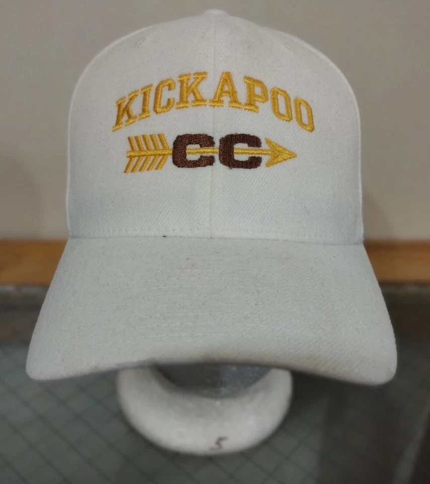Kickapoo Chiefs Cross Country High School Dad Cap Hat White Size S - M Fitted - Image 4 of 4