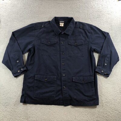 #ad scandia woods Chore Jacket Men’s L Military WW1 Style Blue $34.88