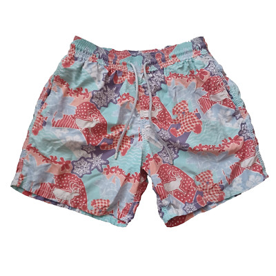 Vilebrequin Swimming Shorts Mens Extra Large Pocket Teddy Bear Elk Floral